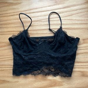 Black bra top